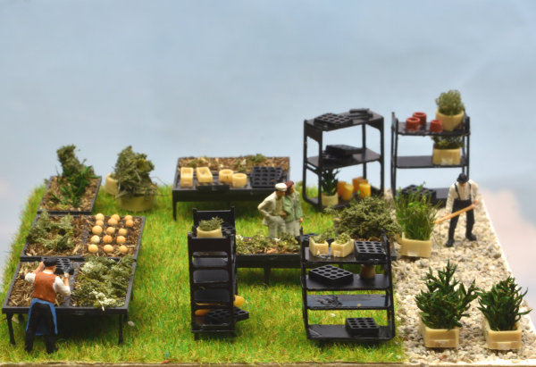 Interior for greenhouses and garden centers